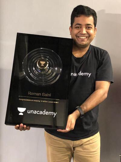 Roman saini received an award for crossing 10M views